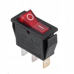 Przełącznik podświetlany 230V IRS-101-1B czerwony