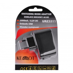 Zasilacz sieciowy 230V /USB 5V 1000mA (URZ3311) Zasilacz sieciowy 230V /USB 5V 1000mA (URZ3311)