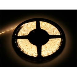 Taśma LED 3528 b ciepła 5m/300diod 24V wodoodp +DC