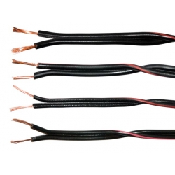 Przewód kabel głośnikowy 2 x 0.20mm czarny 100m