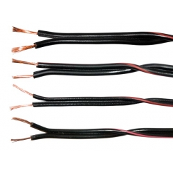 Przewód kabel głośnikowy 2 x 0.35mm czarny 1m/b