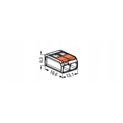 Złączka elektryczna WAGO linka, drut 2x0,2-4mm2 Złączka elektryczna WAGO linka, drut 2x0,2-4mm2