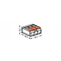 Złączka elektryczna WAGO linka, drut 3x0,2-4mm2 Złączka elektryczna WAGO linka, drut 3x0,2-4mm2