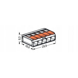 Złączka elektryczna WAGO linka, drut 5x0,2-4mm2 Złączka elektryczna WAGO linka, drut 5x0,2-4mm2