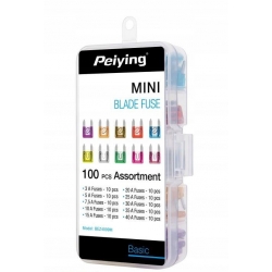 Bezpieczniki samochodowe MINI - box 100szt.