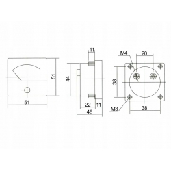 Miernik wskaźnik analogowy woltomierz DC 30V kwadr