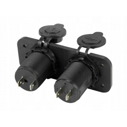 Gniazdo zapalniczki + gniazdo ładowarka 2 x USB