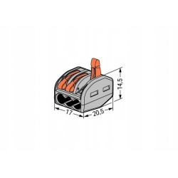 Złączka elektryczna WAGO 222-413 3x0,08-4 mm2 Złączka elektryczna WAGO 222-413 3x0,08-4 mm2