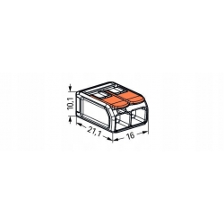 Złączka elektryczna WAGO linka, drut 2x0,5-6mm2 Złączka elektryczna WAGO linka, drut 2x0,5-6mm2