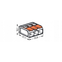 Złączka elektryczna WAGO linka, drut 3x0,5-6mm2 Złączka elektryczna WAGO linka, drut 3x0,5-6mm2