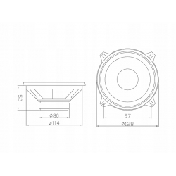 Głośnik basowy BLOW 4Ohm niskotonowy 13cm