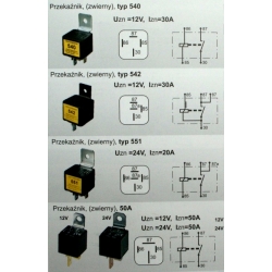 Przekaźnik 12V 20/30A typ 561 - Włochy - Markland