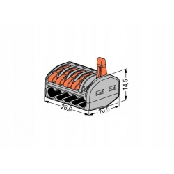 Złączka elektryczna WAGO 222-415 5x0,08-4 mm2 Złączka elektryczna WAGO 222-415 5x0,08-4 mm2