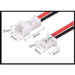 Złącze Micro JST 1.25mm 2pin wtyk + gniazdo